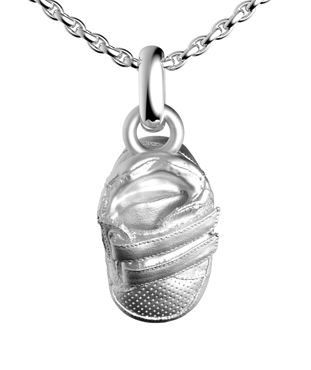 Silver Baby Shoe Necklace