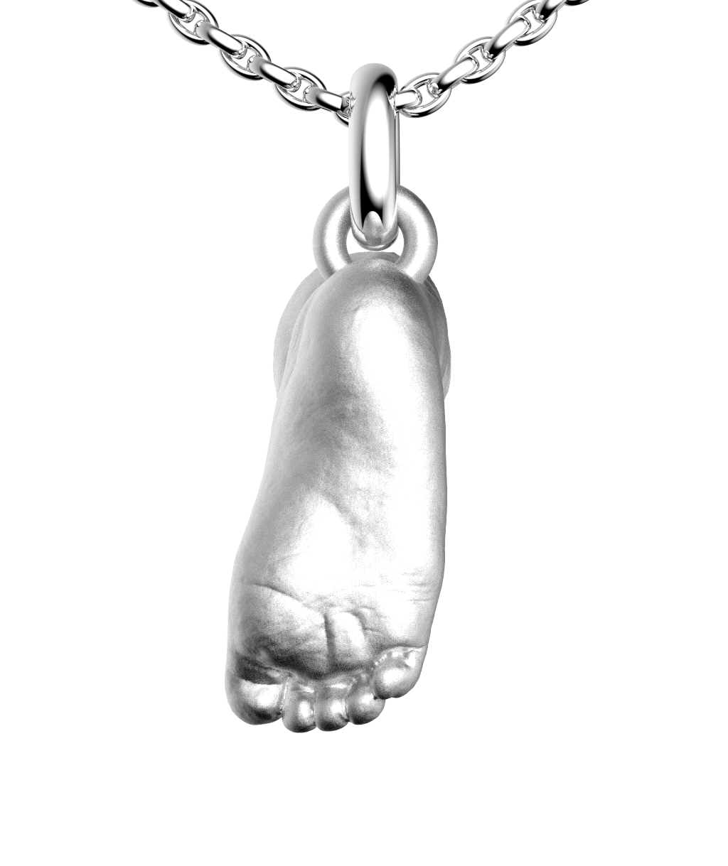 Silver Foot Necklace
