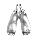 Silver Feet Pendants