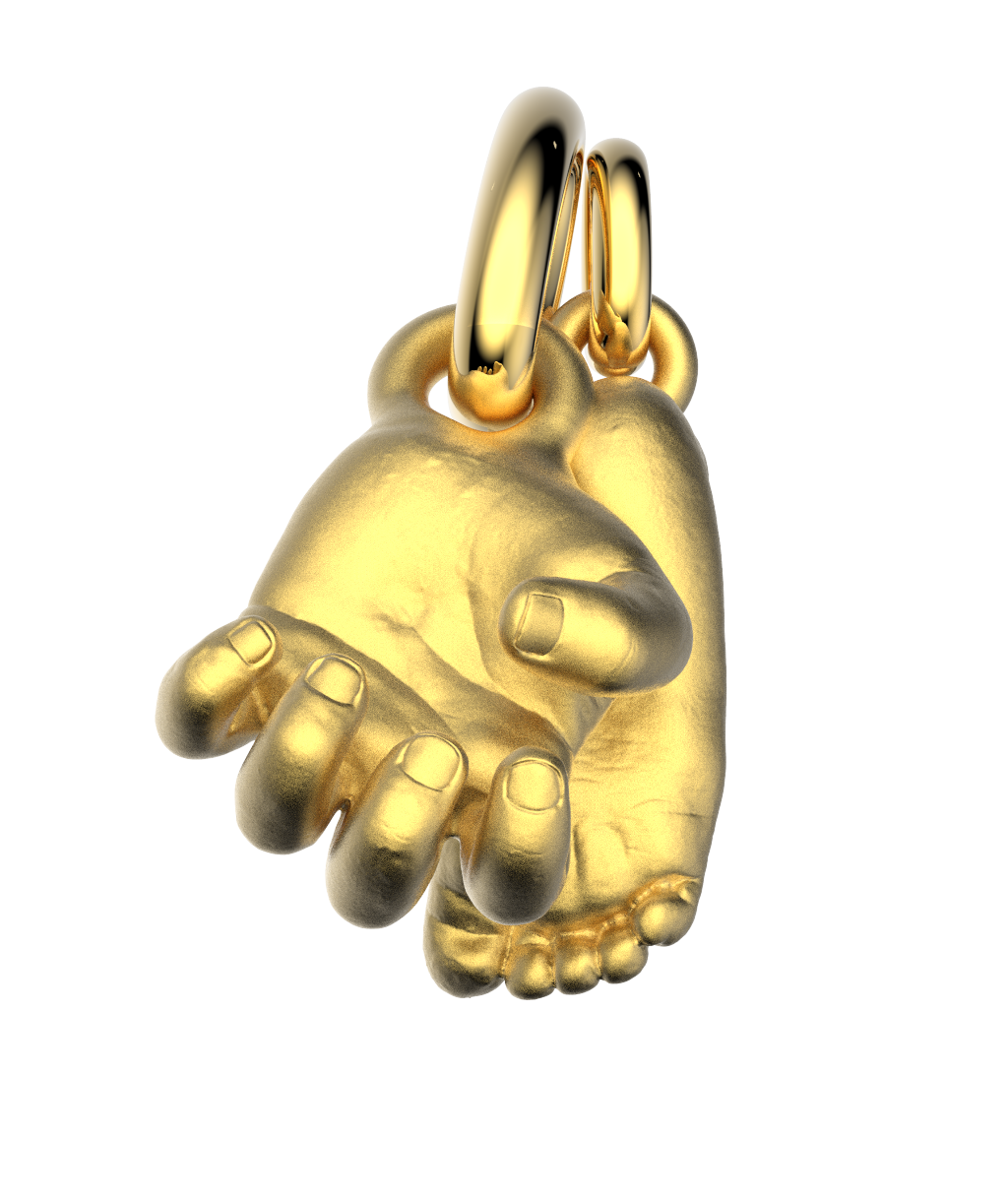 Gold-Plated Hand/Foot Pendants