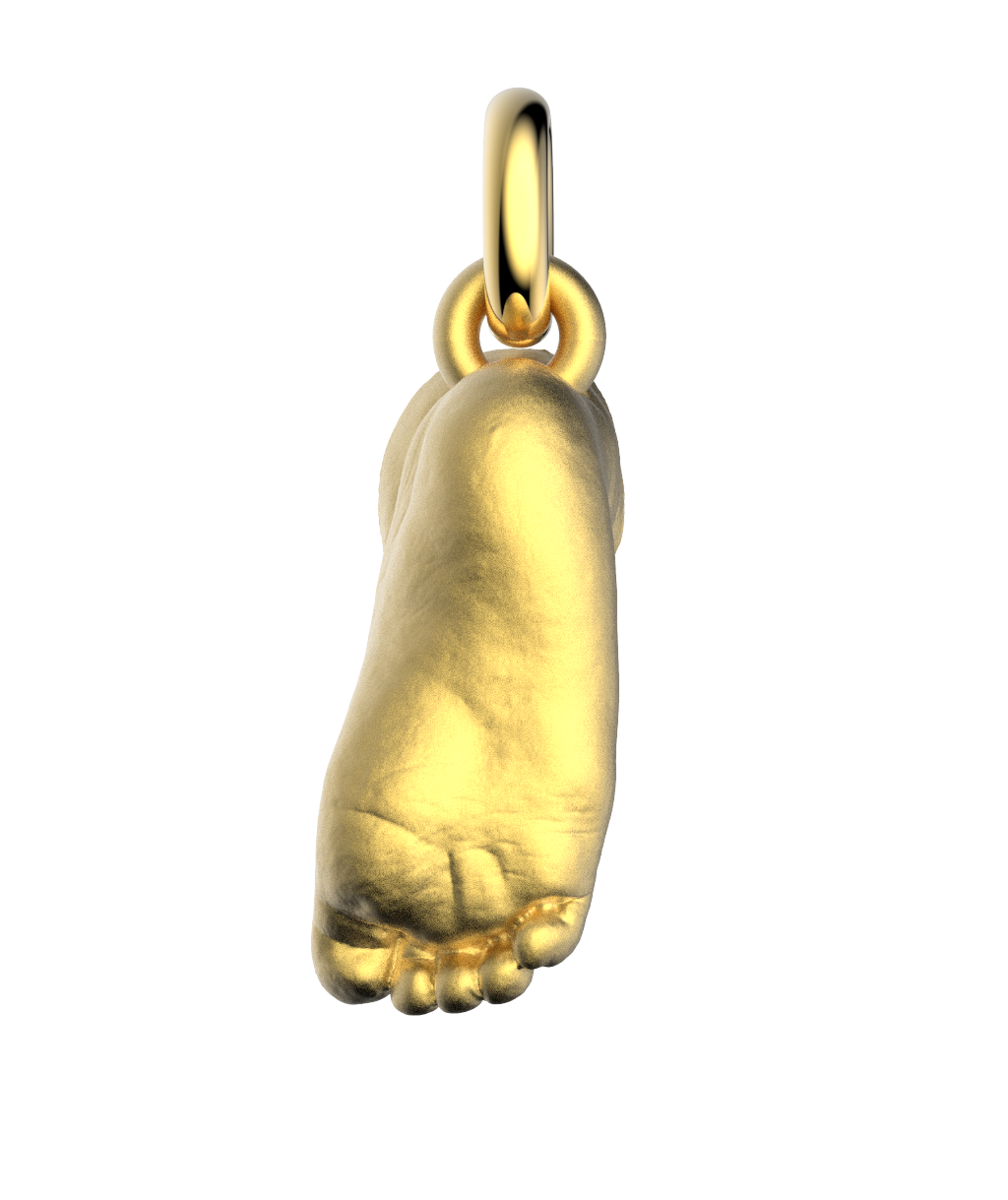 Gold-Plated Foot Pendant