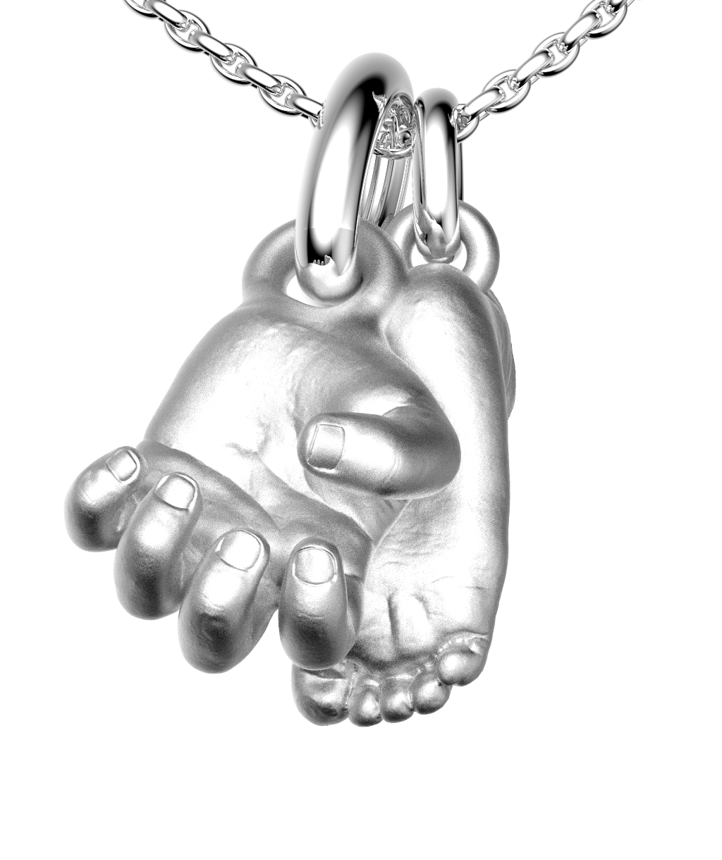 Silver Hand/Foot Necklace