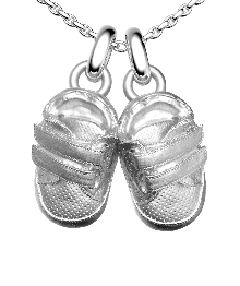 Silver Shoes Necklace