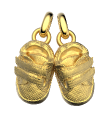 Gold-Plated Shoes Pendants