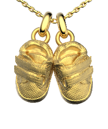 Gold-Plated Shoes Necklace