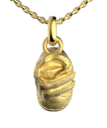 Gold-Plated Shoe Necklace