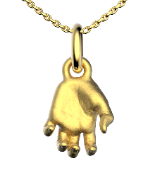 Gold-Plated Hand Necklace